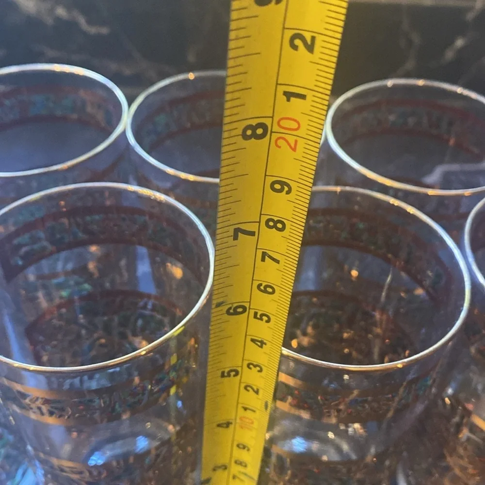 8 Vintage Dominion Glass Company  Gold Rimmed Glass Tumblers. Made in Canada - Picture 17 of 17
